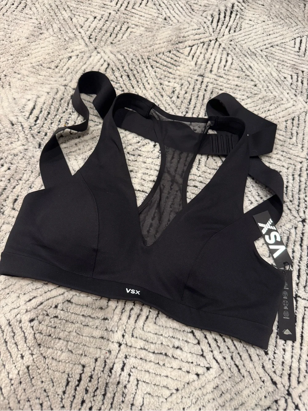 VSX SuedeEffect Plunge Wrap Sports Bra